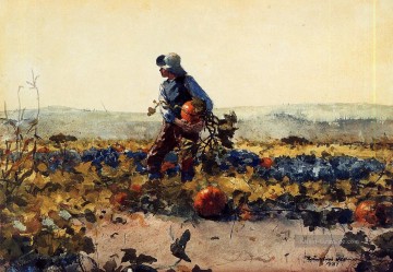  realismus - Für die Bauern Boy alten englischen Lied Realismus Maler Winslow Homer